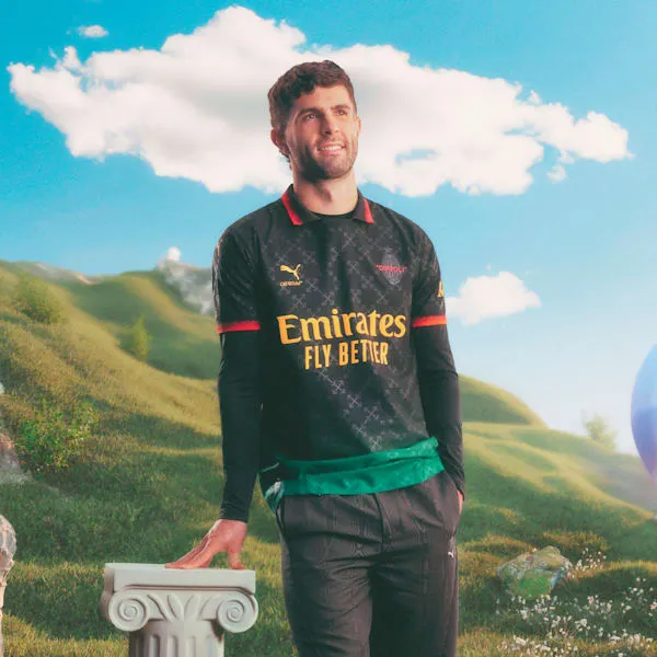 PUMA x CHRISTIAN PULISIC AC MILAN x OFF-WHITE Replica Men's Soccer Jersey - PUMA Black-Power Green