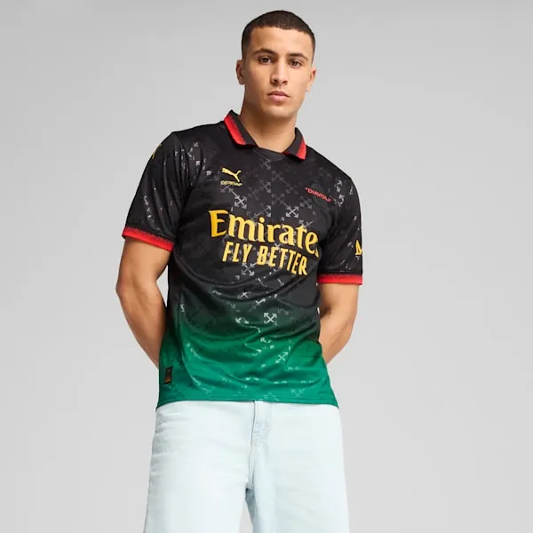 PUMA x CHRISTIAN PULISIC AC MILAN x OFF-WHITE Replica Men's Soccer Jersey - PUMA Black-Power Green