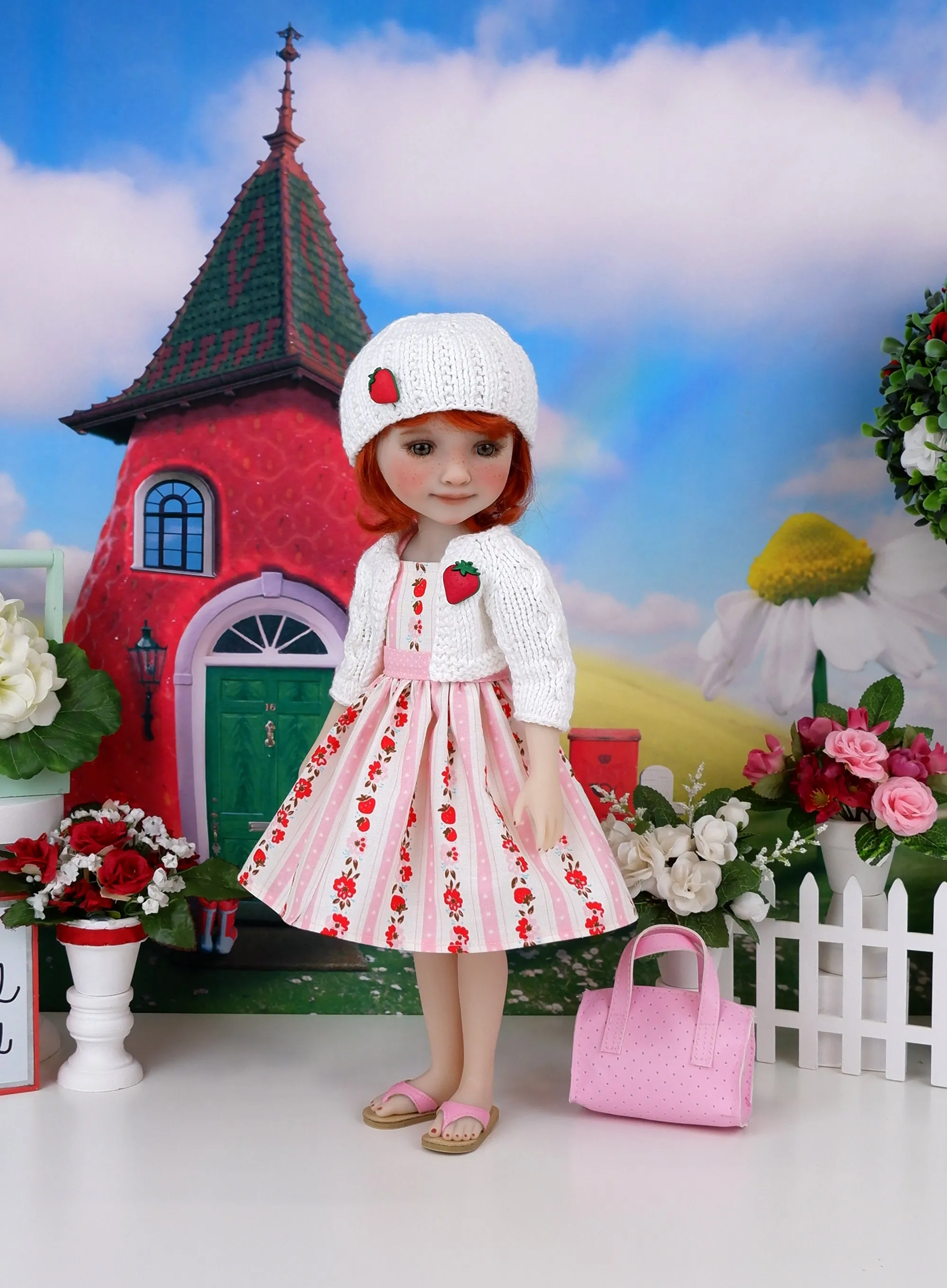 Strawberry Shortcake - custom strawberry themed Ruby Red Fashion Friend doll & wardrobe