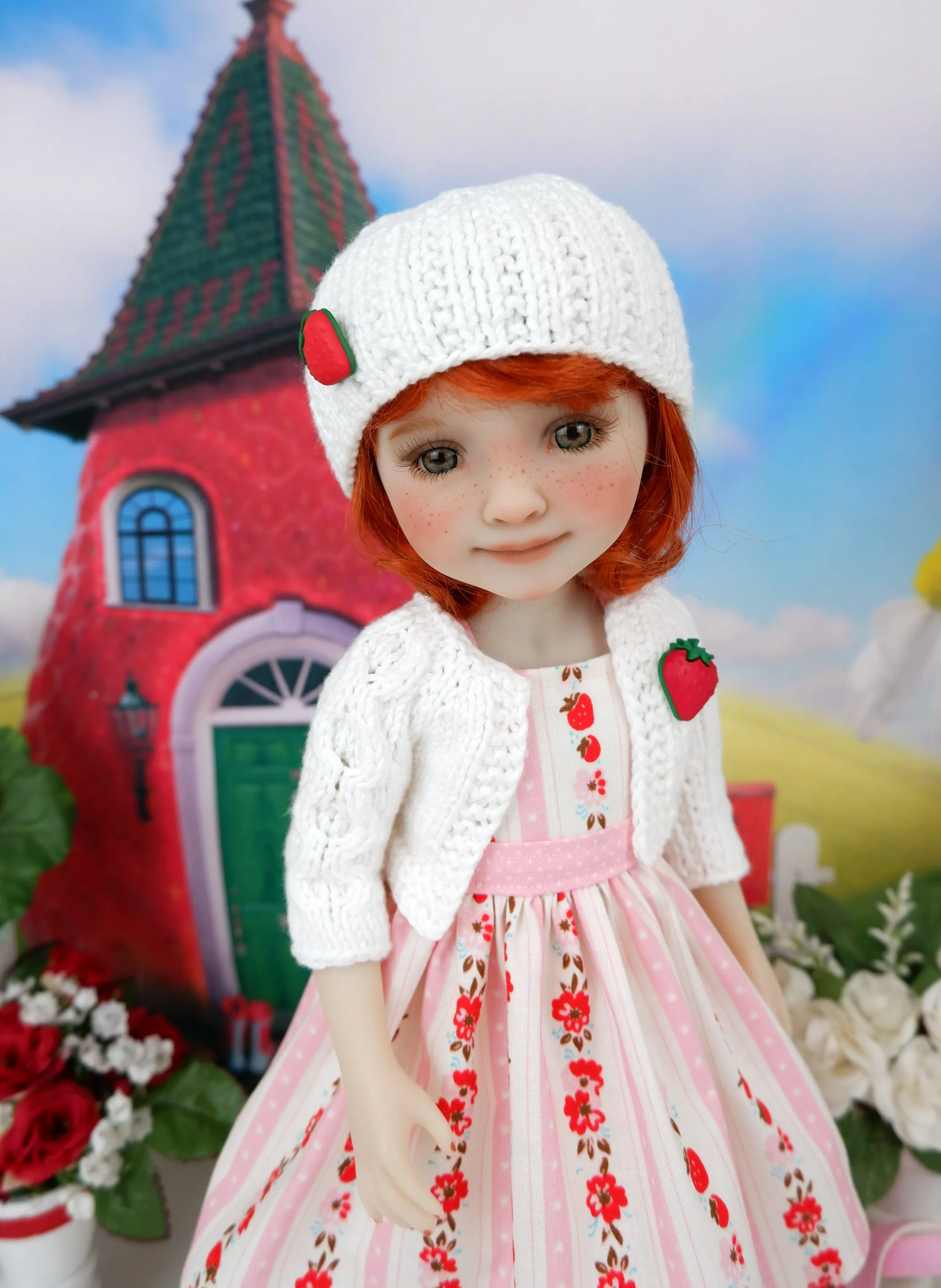 Strawberry Shortcake - custom strawberry themed Ruby Red Fashion Friend doll & wardrobe