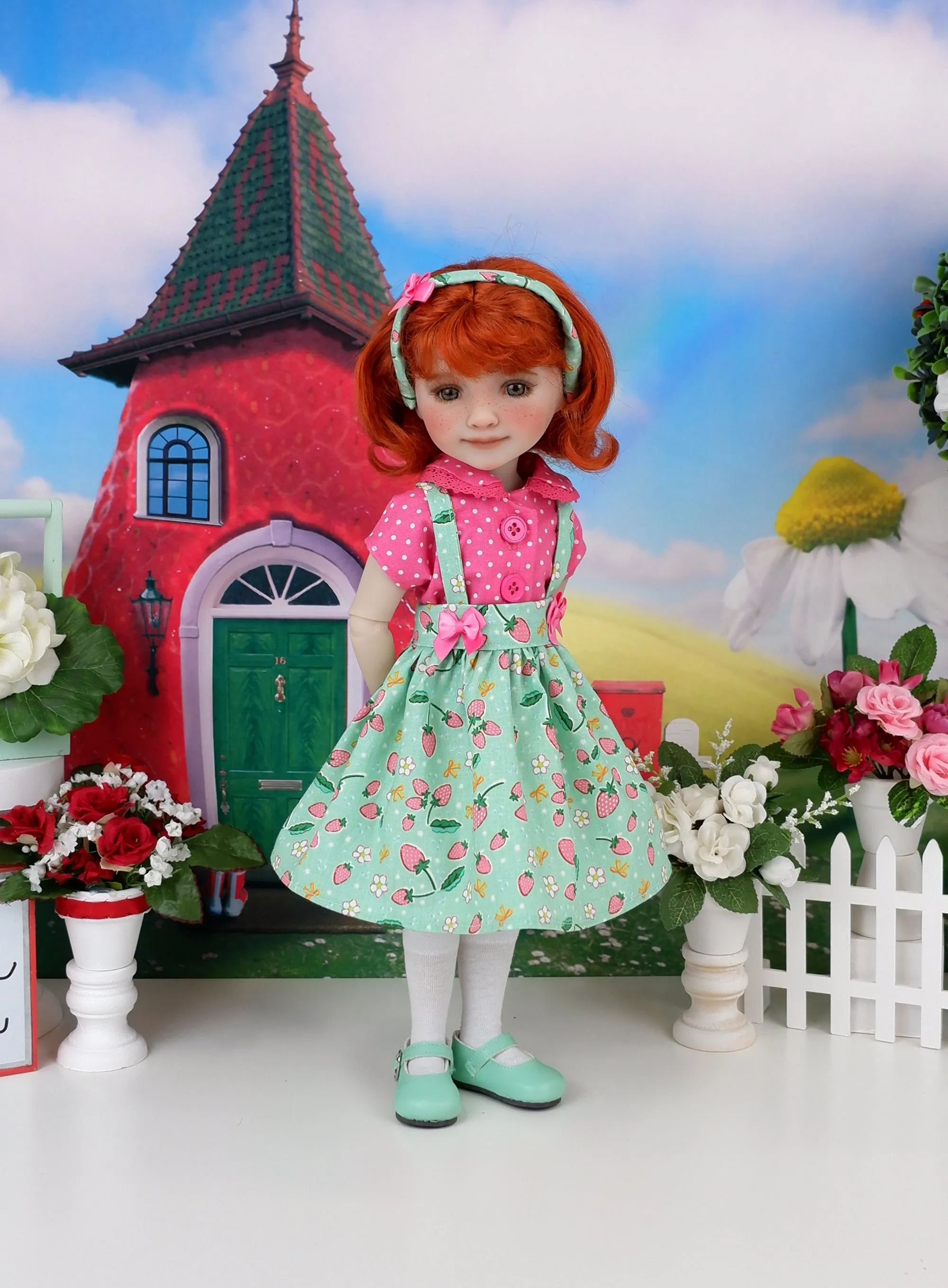Strawberry Shortcake - custom strawberry themed Ruby Red Fashion Friend doll & wardrobe
