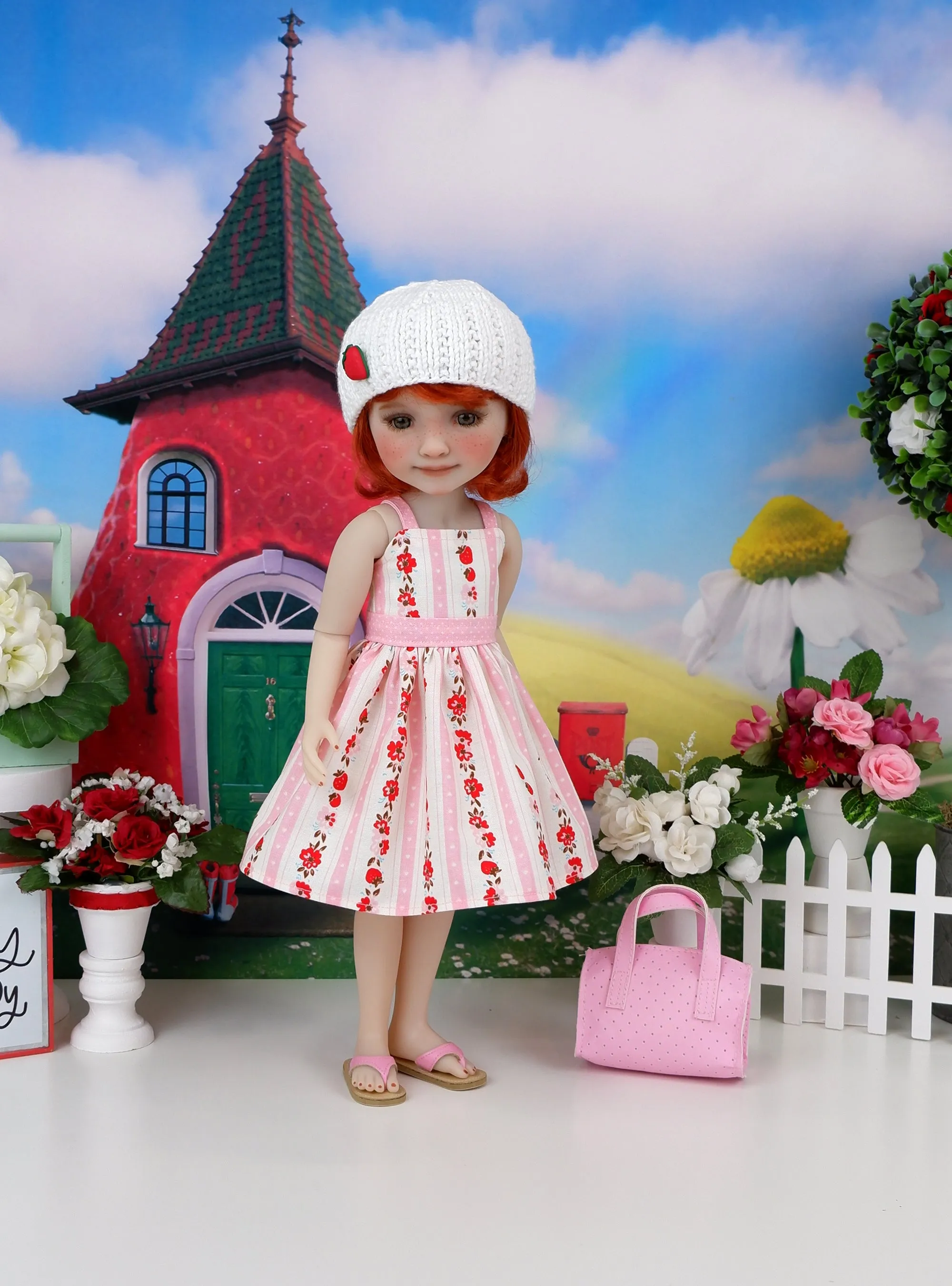 Strawberry Shortcake - custom strawberry themed Ruby Red Fashion Friend doll & wardrobe