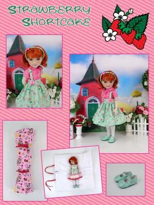 Strawberry Shortcake - custom strawberry themed Ruby Red Fashion Friend doll & wardrobe