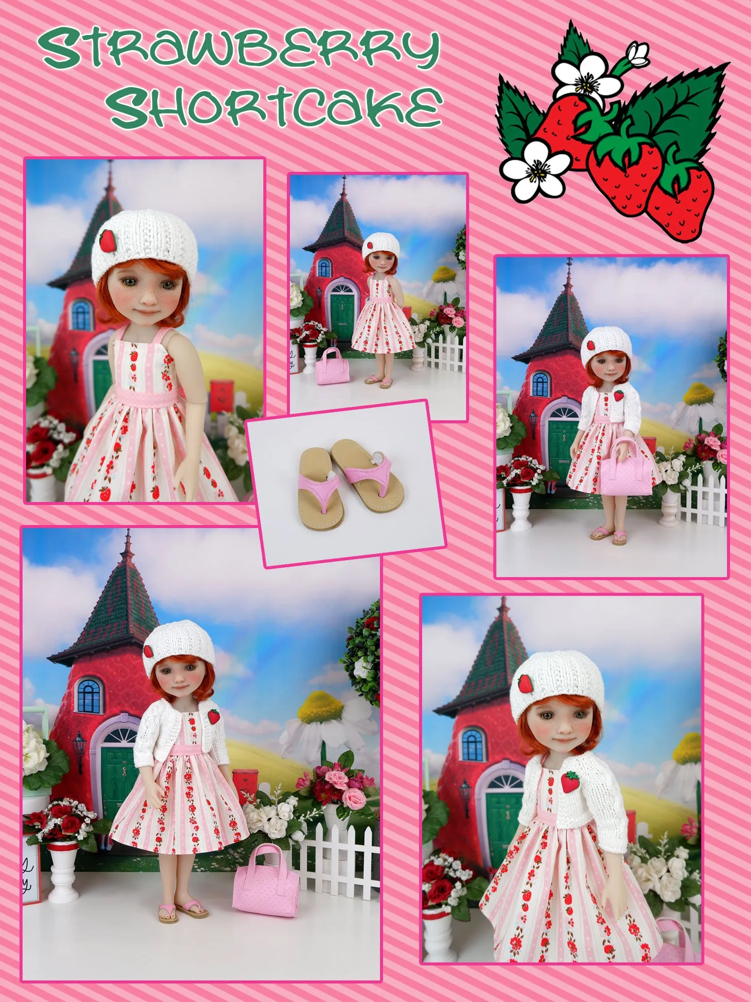 Strawberry Shortcake - custom strawberry themed Ruby Red Fashion Friend doll & wardrobe
