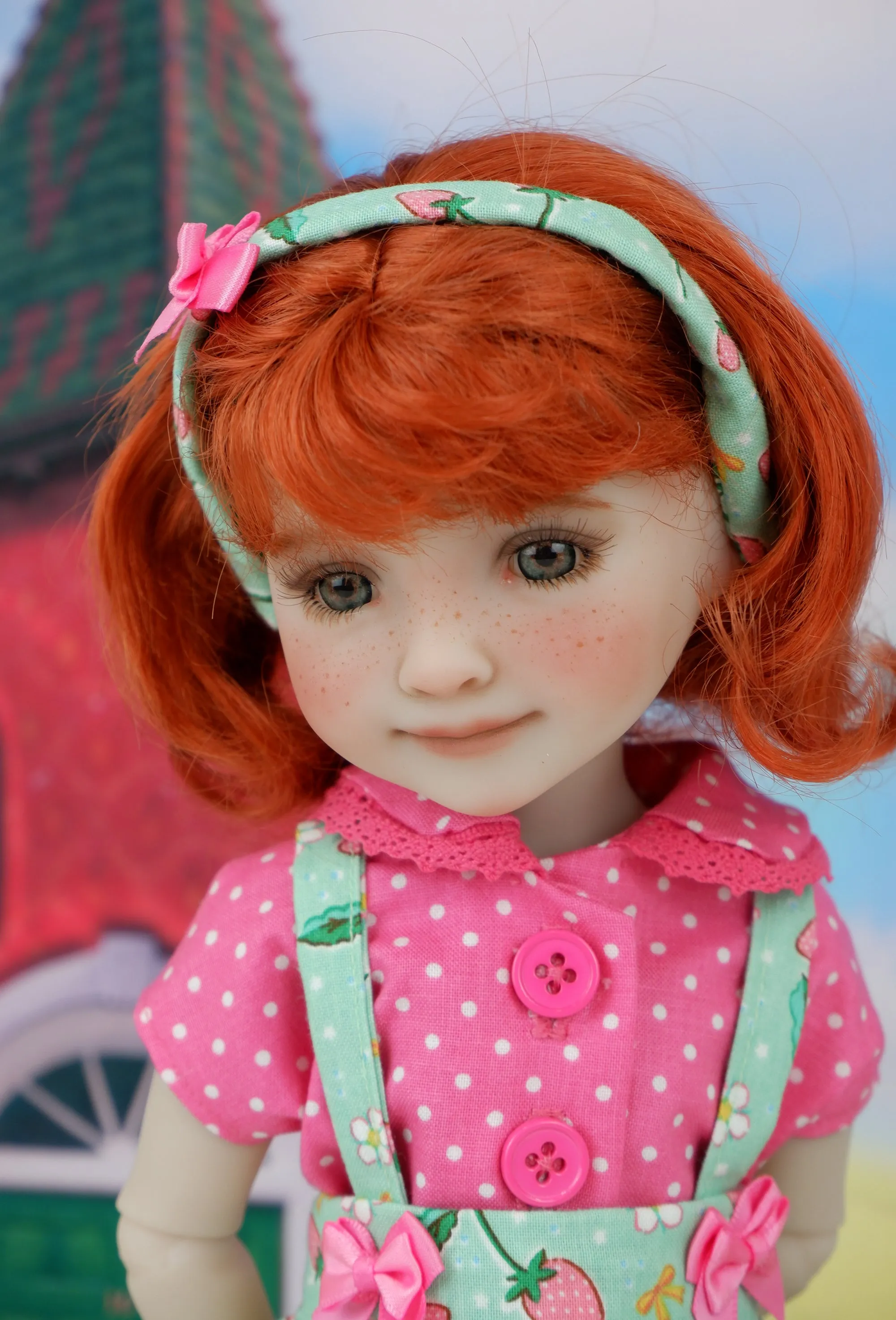 Strawberry Shortcake - custom strawberry themed Ruby Red Fashion Friend doll & wardrobe