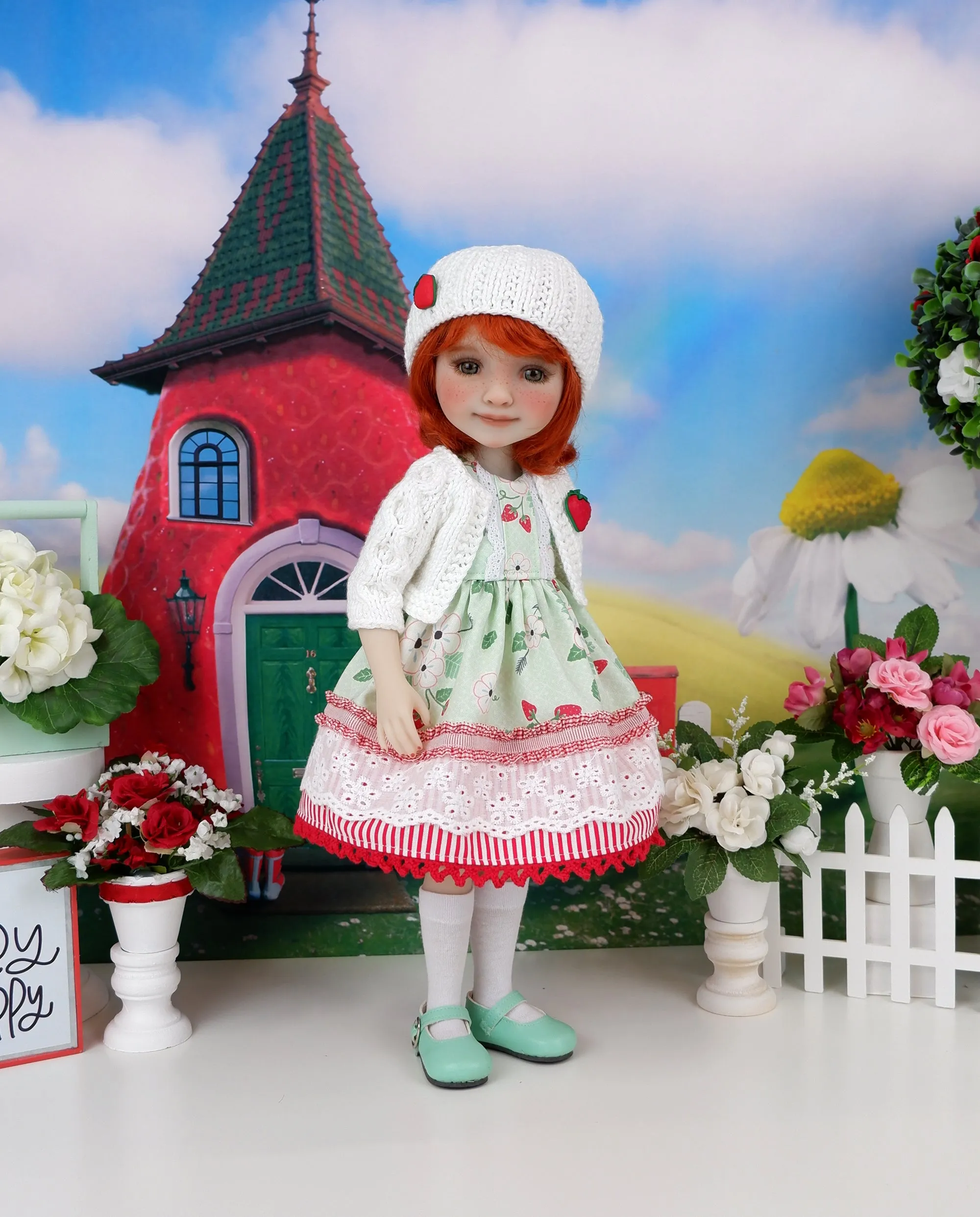 Strawberry Shortcake - custom strawberry themed Ruby Red Fashion Friend doll & wardrobe