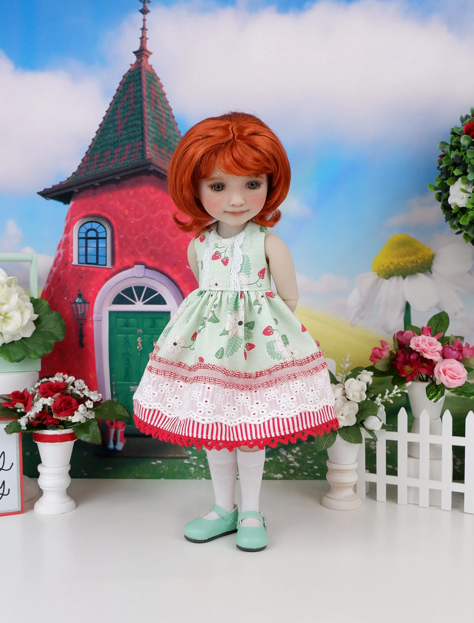 Strawberry Shortcake - custom strawberry themed Ruby Red Fashion Friend doll & wardrobe