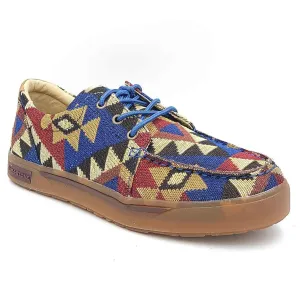 Sun Stone Men's Nash Lace-Up Sneakers  Color Blue Geo Size 9