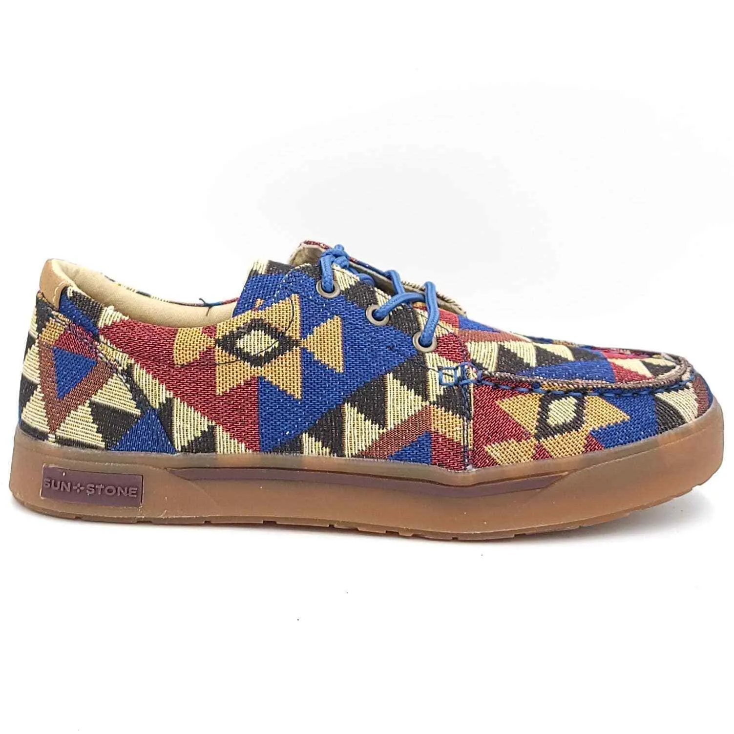 Sun Stone Men's Nash Lace-Up Sneakers  Color Blue Geo Size 9
