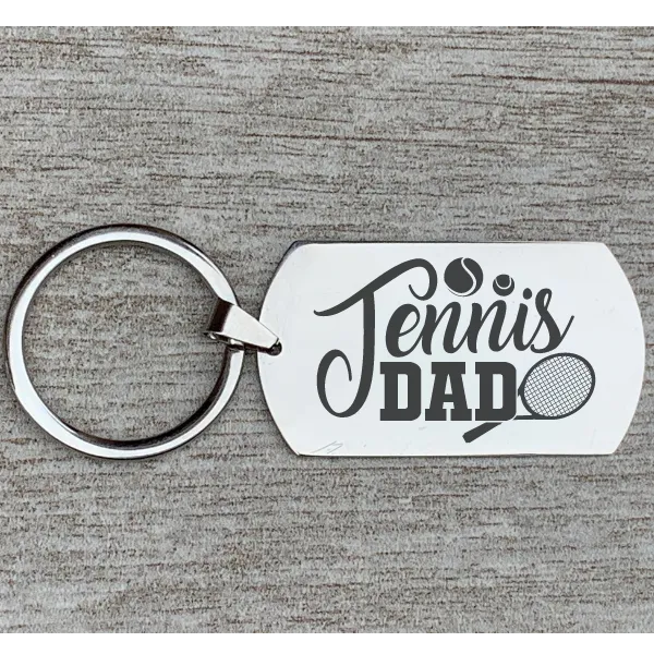 Tennis Dad Keychain