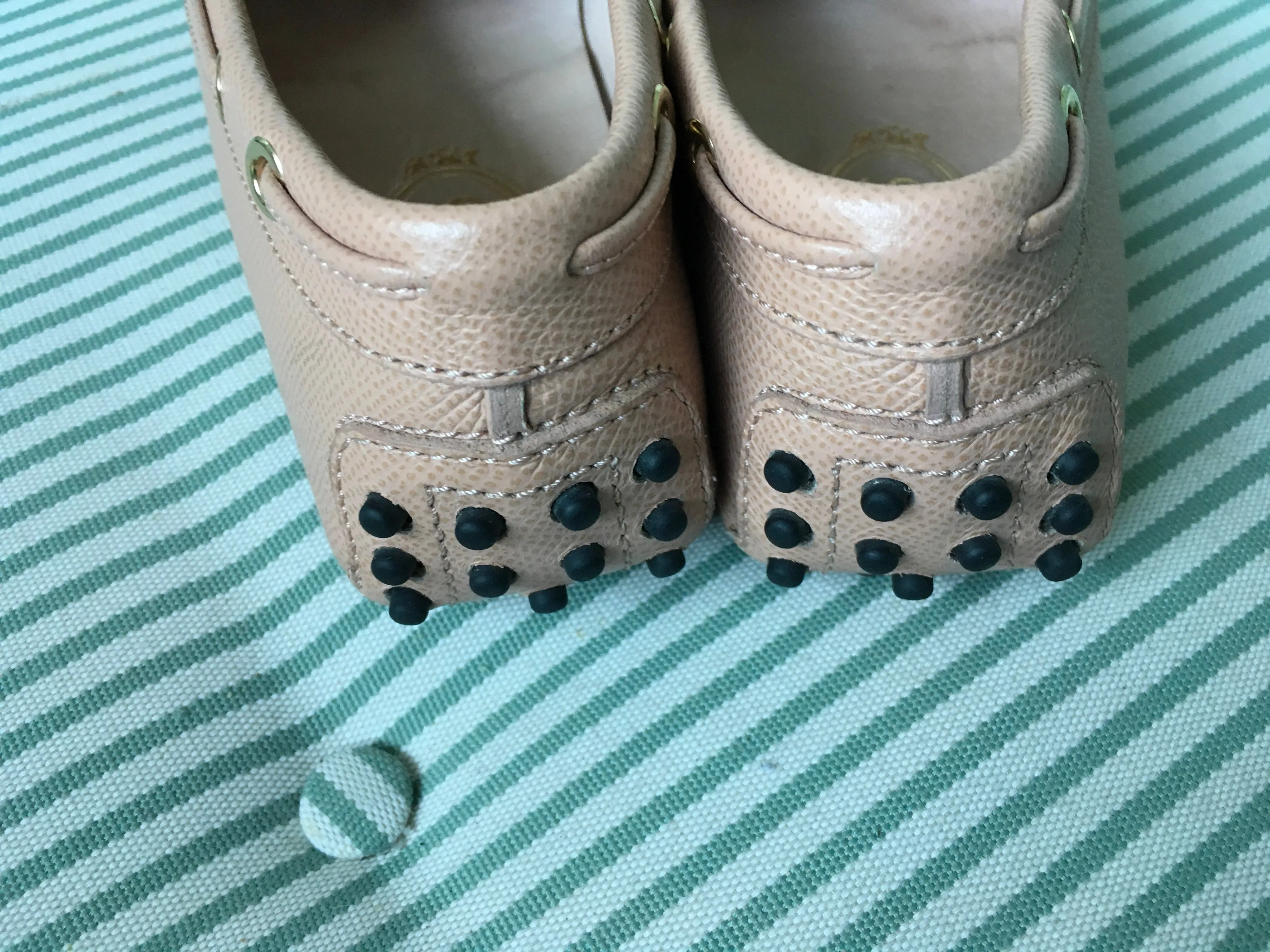 TOD'S Beige Leather Penny Moccasins Flats Driving Shoes Size 36 UK 3 US 6 Ladies
