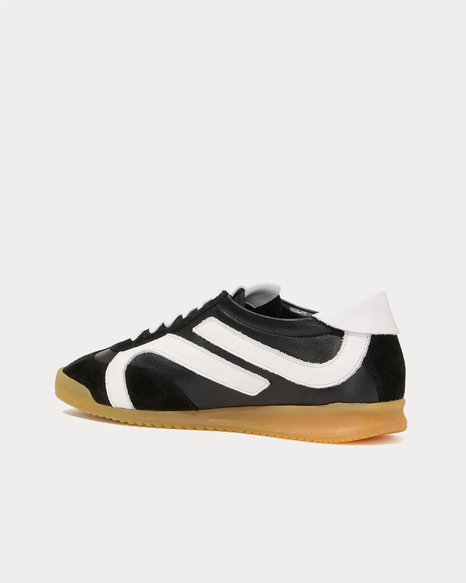 Track Leather Black / White Low Top Sneakers