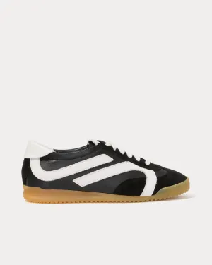Track Leather Black / White Low Top Sneakers
