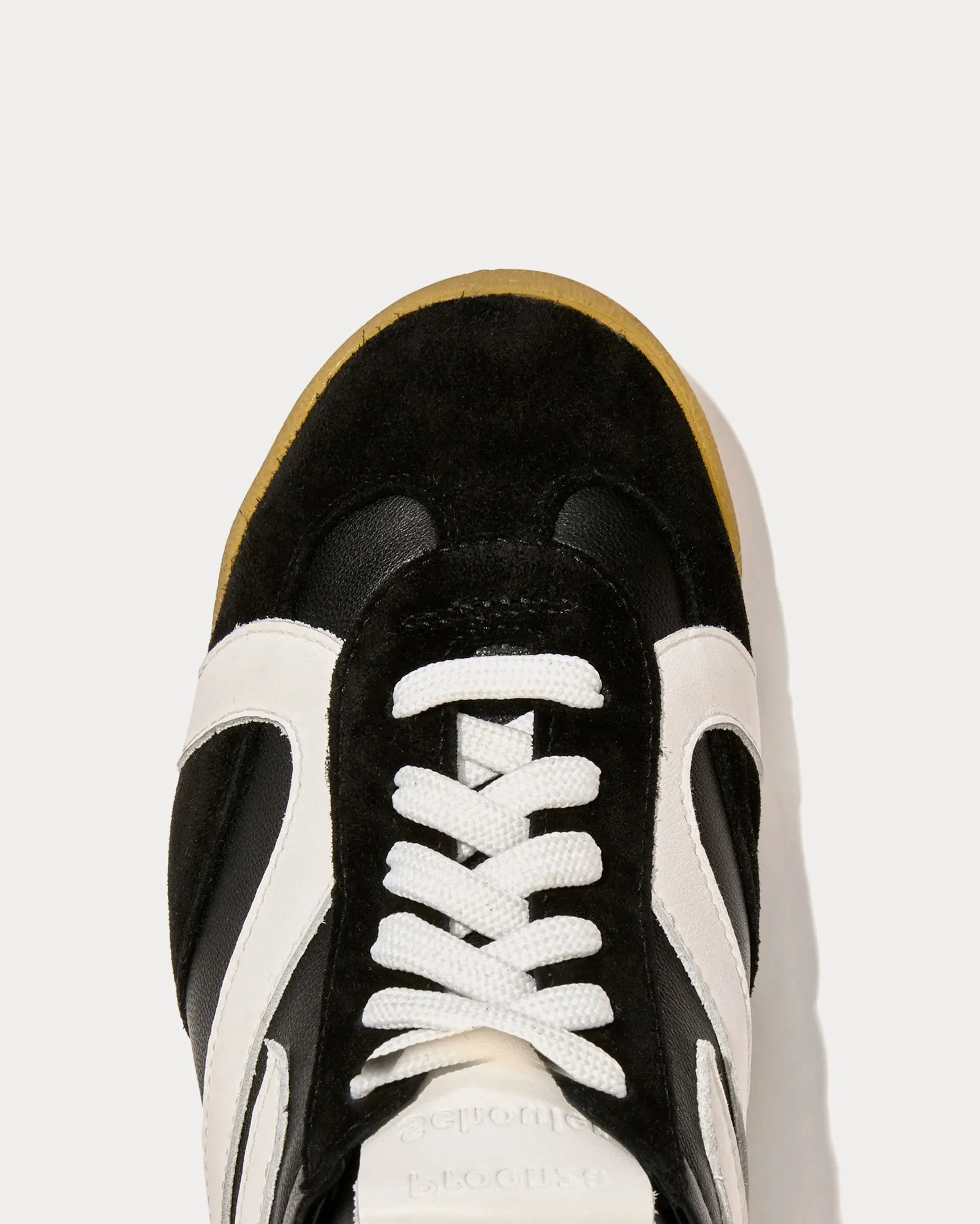 Track Leather Black / White Low Top Sneakers