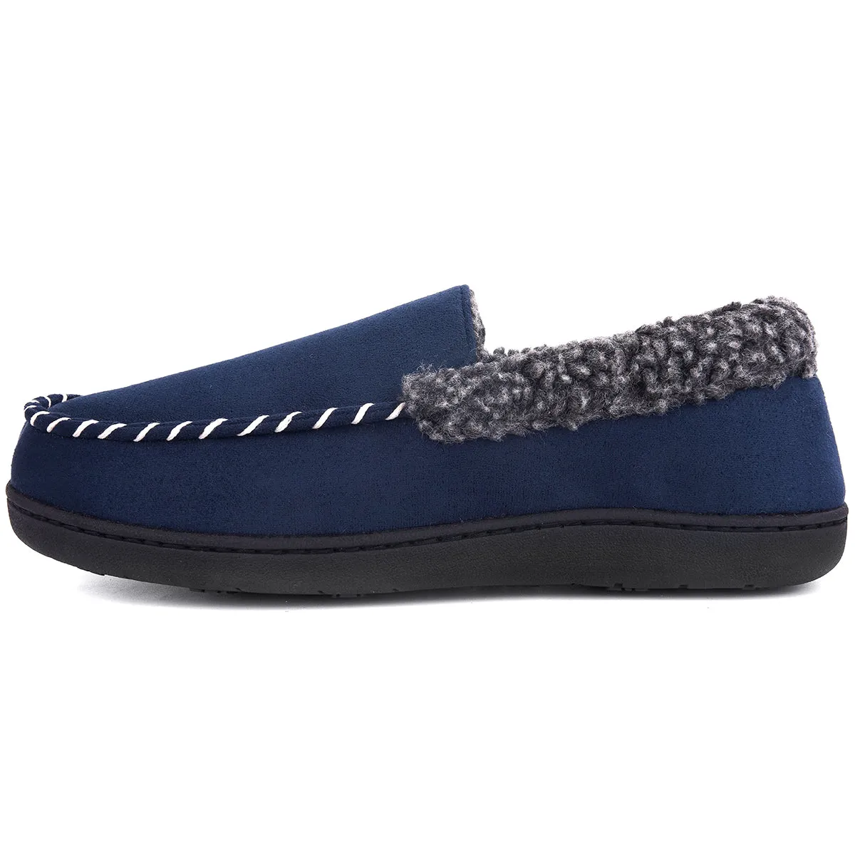 VONMAY Men's Moccasin Slippers Fuzzy House Shoes Fleece Home Memory Foam Indoor Outdoor
