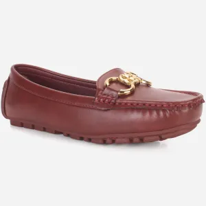Womens "KITTO" Flat Comfy Slide In Moccasins
