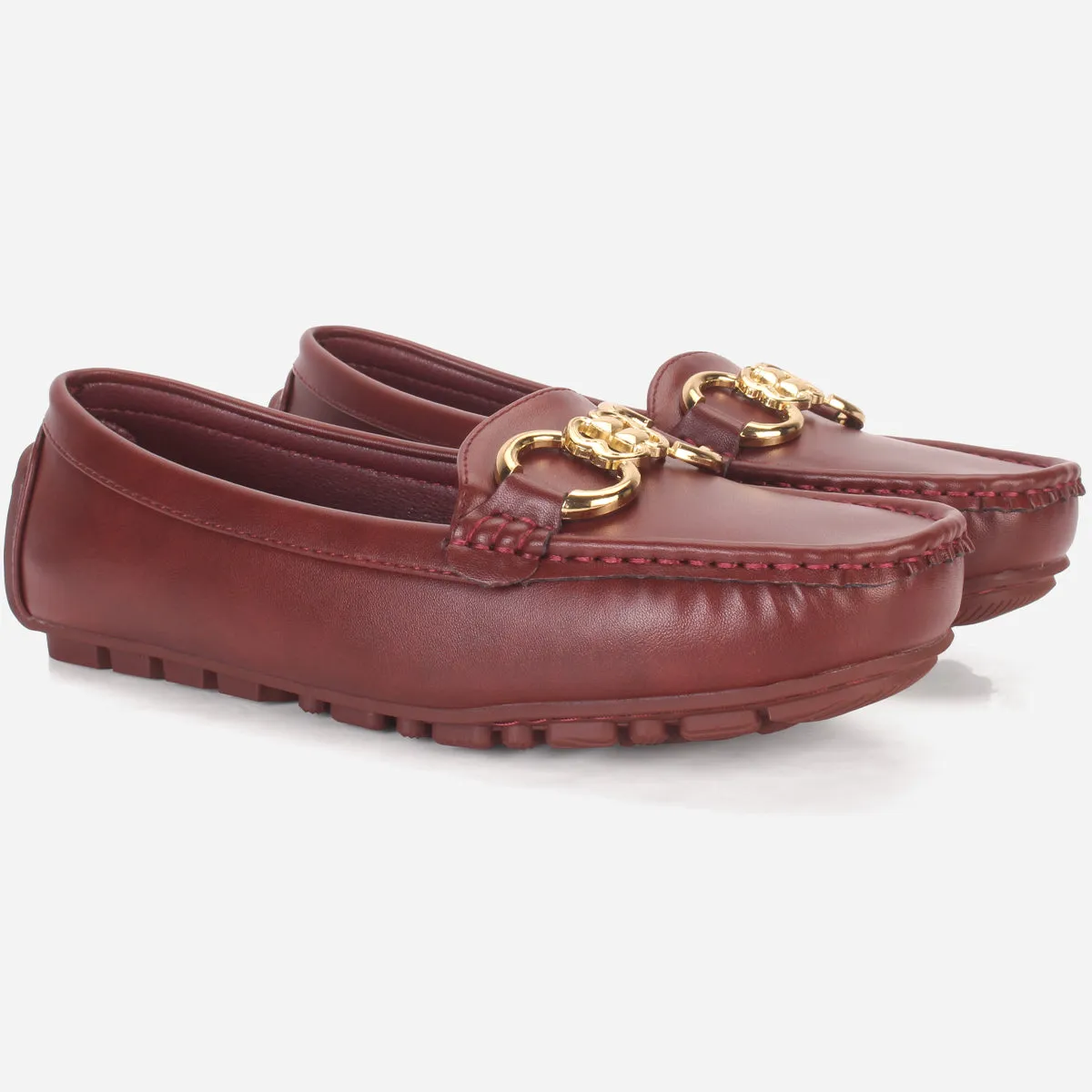 Womens "KITTO" Flat Comfy Slide In Moccasins