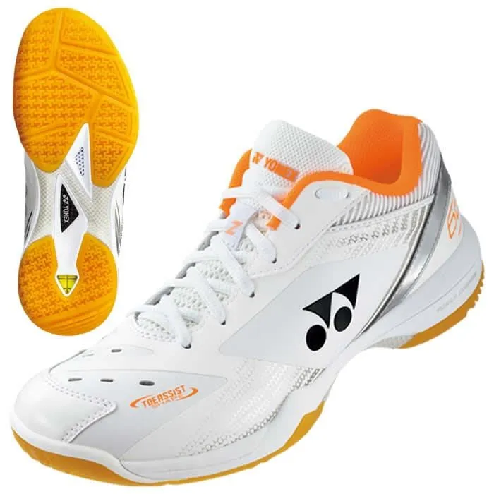 Yonex Power Cushion 65Z3 Wide Mens Badminton Shoes - White / Orange